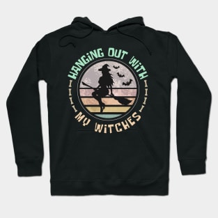 Silhouette of flying witch Hoodie